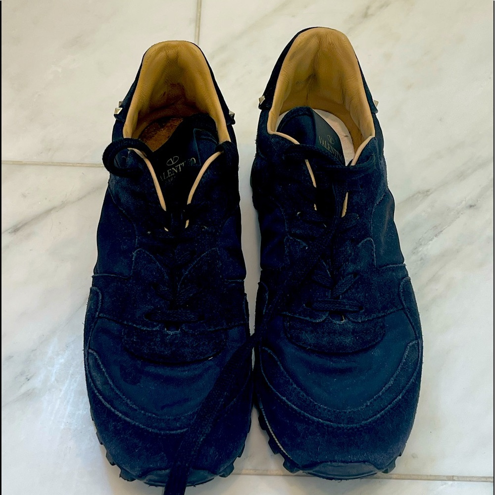Valentino Black Studded Sneakers